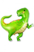 Balon z helem zielony dinozaur